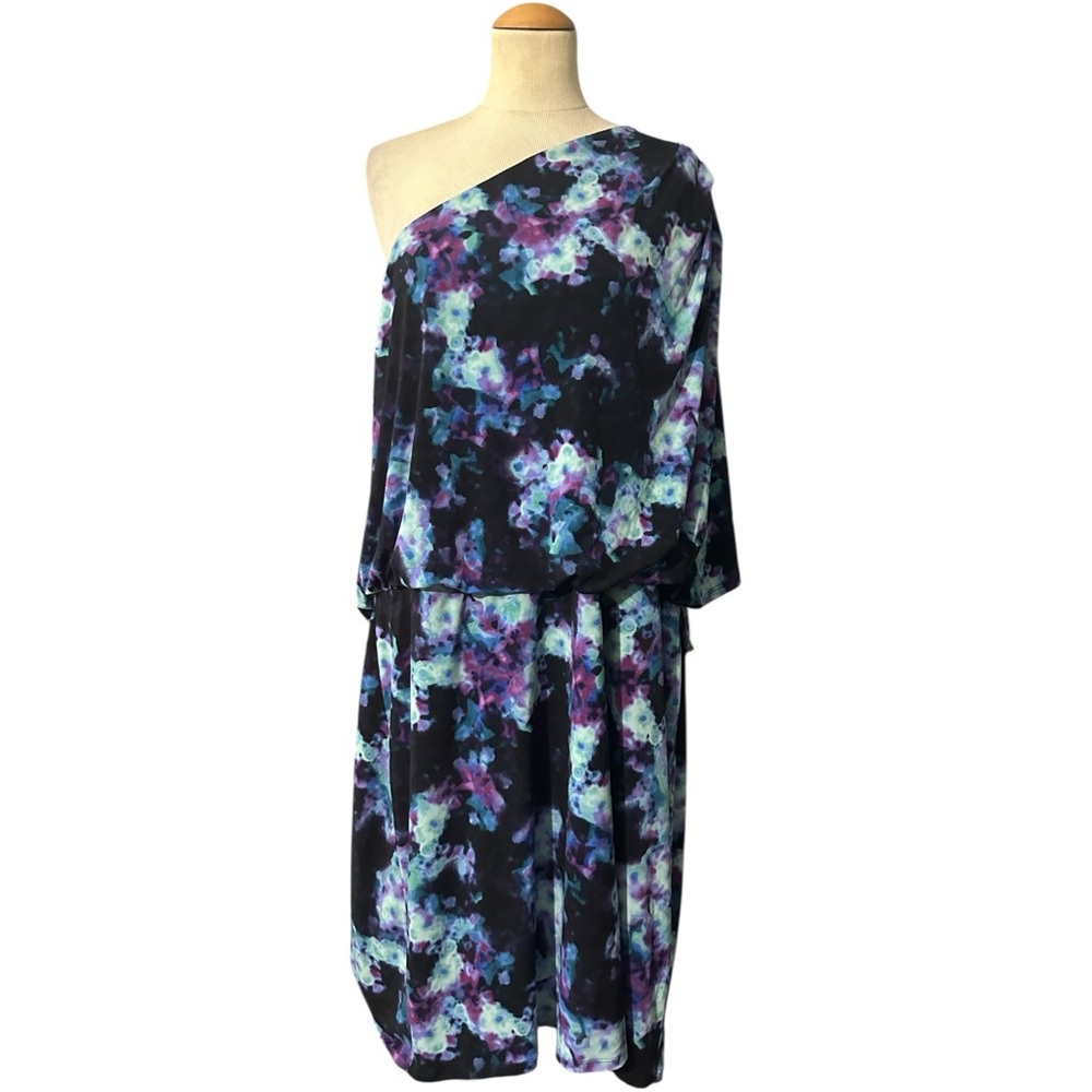 Jessica Simpson One Shoulder Dress Floral Blue Size 3X